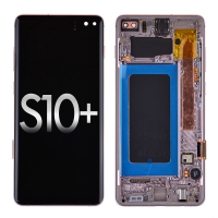  OLED Screen Digitizer with Frame Replacement for Samsung Galaxy S10 Plus G975 (Premium) - Flamingo Pink