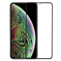  Premium Full Cover Tempered Glass Screen Protector for iPhone 11 Pro Max/ XS Max(6.5 inches) - Black (Retail Packaging)