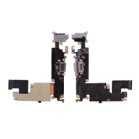  Charging Port with Flex Cable, Earphone Jack and Mic for iPhone 6 Plus -Gray
