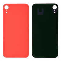  Back Glass Cover with Adhesive for iPhone XR - Coral(No Logo/ Big Hole)