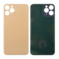  Back Glass Cover with Adhesive for iPhone 11 Pro - Gold(No Logo/ Big Hole)