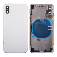  Back Housing with Small Parts Pre-installed for iPhone X (No Logo)- White