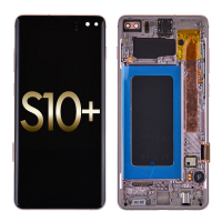  OLED Screen Digitizer with frame Replacement for Samsung Galaxy S10 Plus G975(Service Pack) - Flamingo Pink