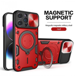 CS-PJ-IP-00005RD 2 in 1 Protect Case with Wireless Charging and Camera Protector for iPhone 15 - Red