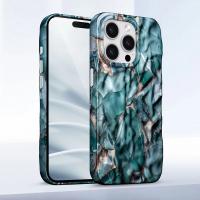  Fashion TPU Case for iPhone 15 Pro - Blue Green Crystal Stone