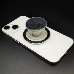  Glitter Magnet Phone Grip & Stand - Black