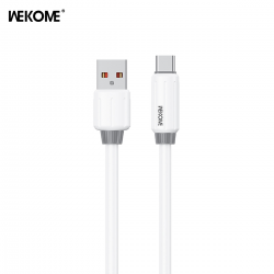  Elastic Genuine Silicone Fully Compatible 66W Super Fast Charging Data Cable - White