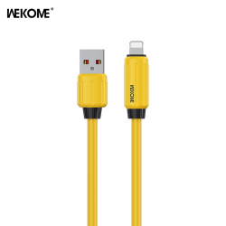  Elastic Genuine Silicone 12W Super Fast Charging Data Cable - Yellow