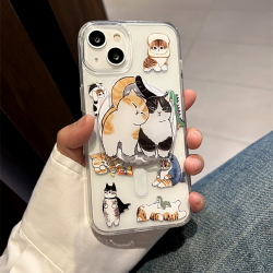  Magnet Phone Grip & Stand with Cat Pattern