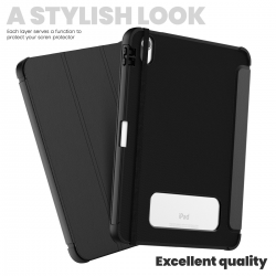  Carbon Fibre iPad Case (Auto Wake/Sleep) for iPad 10 (2022) (10.9 inches) - Black