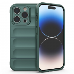 For iPhone 15 Pro Max Case, TPU Upgraded Camera Protection and Soft Scratch-resistant Microfiber Lining, Slim and Beautiful Shockproof Cover - Green
