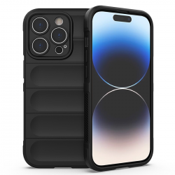  For iPhone 15 Pro Max Case, TPU Upgraded Camera Protection and Soft Scratch-resistant Microfiber Lining, Slim and Beautiful Shockproof Cover - Black