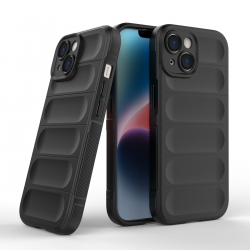  For iPhone 15 Case, TPU Upgraded Camera Protection and Soft Scratch-resistant Microfiber Lining, Slim and Beautiful Shockproof Cover - Black