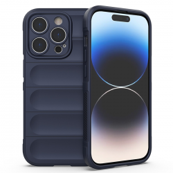  For iPhone 14 Pro Case, TPU Upgraded Camera Protection and Soft Scratch-resistant Microfiber Lining, Slim and Beautiful Shockproof Cover - Dark Blue