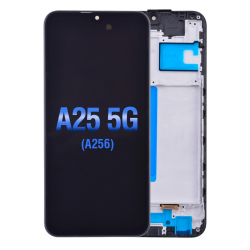  OLED Screen Digitizer Assembly With Frame for Samsung Galaxy A25 5G (2023) A256 (Aftermarket)(1:1 Size)