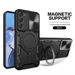   for Samsung Galaxy S20 FE 5G Case with Ring Kickstand,Compatible with car Magnetic Mounts,Camera Protection Shockproof Anti-Scratch Anti-Slip Cover - Black