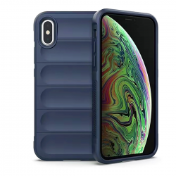  For iPhone XS Max Case, TPU Upgraded Camera Protection and Soft Scratch-resistant Microfiber Lining, Slim and Beautiful Shockproof Cover - Dark Blue