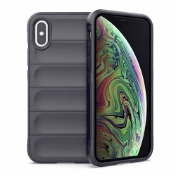  For iPhone XS Max Case, TPU Upgraded Camera Protection and Soft Scratch-resistant Microfiber Lining, Slim and Beautiful Shockproof Cover - Gray