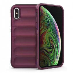  For iPhone XS Max Case, TPU Upgraded Camera Protection and Soft Scratch-resistant Microfiber Lining, Slim and Beautiful Shockproof Cover - Purple