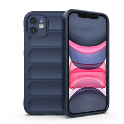  For iPhone 11 Case, TPU Upgraded Camera Protection and Soft Scratch-resistant Microfiber Lining, Slim and Beautiful Shockproof Cover - Dark Blue