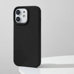  Compatible with iPhone 12/12 Pro Case, Silicone Shockproof Soft Slim Thin Phone Case, Compatible with MagSafe - Black