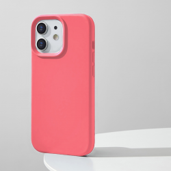  Compatible with iPhone 12/12 Pro Case, Silicone Shockproof Soft Slim Thin Phone Case, Compatible with MagSafe - Hot Pink