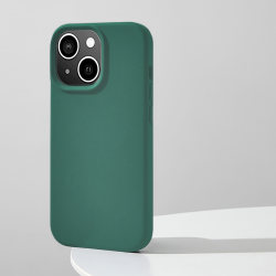  Compatible with iPhone 13 Case, Silicone Shockproof Soft Slim Thin Phone Case, Compatible with MagSafe - Dark Green