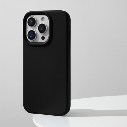  Compatible with iPhone 13 Pro Case, Silicone Shockproof Soft Slim Thin Phone Case, Compatible with MagSafe - Black