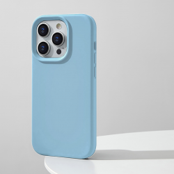  Compatible with iPhone 13 Pro Case, Silicone Shockproof Soft Slim Thin Phone Case, Compatible with MagSafe - Light Blue