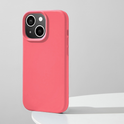  Compatible with iPhone 14 Case, Silicone Shockproof Soft Slim Thin Phone Case, Compatible with MagSafe - Hot Pink
