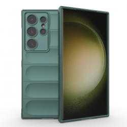  Silicone Case for Samsung Galaxy S21 Ultra 5G, Anti-Scratch Microfiber Lining, Shockproof Case with Camera Protection - Green