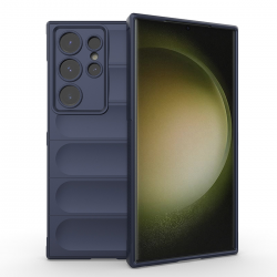  Silicone Case for Samsung Galaxy S22 Ultra 5G, Anti-Scratch Microfiber Lining, Shockproof Case with Camera Protection - Dark Blue