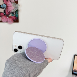 Glitter Phone Grip Stand Gradient Leather, Foldable Holder for iPhone and Android