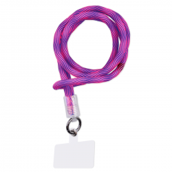  Adjustable Phone Lanyard Wristband, Neck Lanyard with ID Clip - Hot Pink