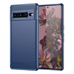  Google Pixel 7 Shockproof Case: Carbon Fiber TPU Protection - Anti Drop and Shock Absorption - Blue