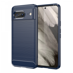  Google Pixel 8 Shockproof Case: Carbon Fiber TPU Protection - Anti Drop and Shock Absorption - Blue