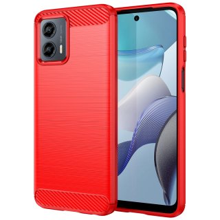 Motorola G 5G 2023 Case Red Shockproof TPU Carbon Fiber Protective Cover