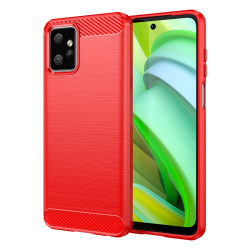  for Motorola G Power 5G (2023) XT2311 Phone case, Shockproof, Scratch Resistant Carbon Fiber Jacket, Soft TPU - Red