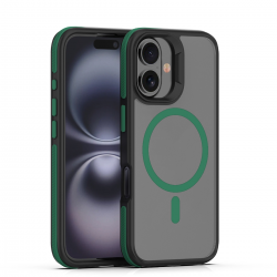  Compatible with iPhone 16 Case, Shockproof Soft Slim Magnetic Phone Case, Compatible with MagSafe - Green