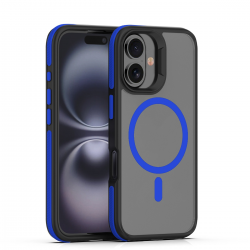  Compatible with iPhone 16 Case, Shockproof Soft Slim Magnetic Phone Case, Compatible with MagSafe - Dark Blue