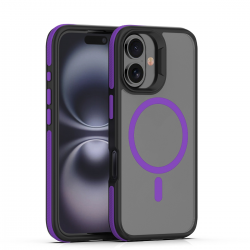  Compatible with iPhone 16 Plus Case, Shockproof Soft Slim Magnetic Phone Case, Compatible with MagSafe - Purple