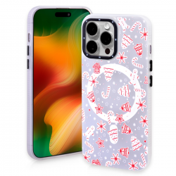  Christmas Magnetic Case for iPhone 12/ 12 Pro, Winter Gingerbread Bells Pattern, Shockproof Soft Silicone Cover for Girls Women, Compatible with Magsafe