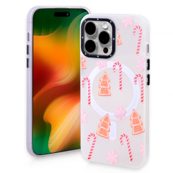  Magnetic TPU Case with Christmas Gingerbread & Candy Cane Pattern for iPhone 12 Pro Max