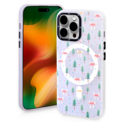  Magnetic TPU Case with Cute Merry Christmas Bow Pattern for iPhone 12 Pro Max