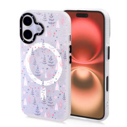  Magnetic TPU Case with Merry Christmas Nordic Pattern for for iPhone 16