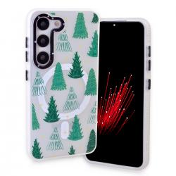  Magnetic TPU Case with Christmas Tree Pattern for Samsung Galaxy S24 Plus/ S25 Plus