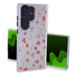  Magnetic TPU Case with Cute Forest Reindeer Merry Christmas Pattern for Samsung Galaxy S25 Ultra
