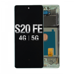  OLED Screen Digitizer Assembly with Frame for Samsung Galaxy S20 FE G780 (Premium) - Cloud Mint