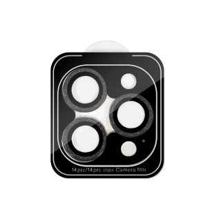 Black Glitter Camera Lens Protector for iPhone 14 Pro/Max