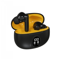  Wireless Bluetooth Earbuds – Noise Cancelling, 8-Hour Battery Life, Comfortable Fit, Sweat & Water Resistant, Built-in Mic, Easy Pairing - Black